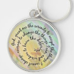 Butterfly Shadows Serenity Prayer Keychain