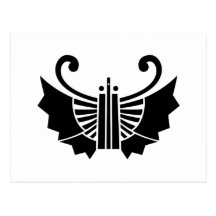 Butterfly-shaped fans (Ogi kocho) Postcards