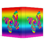 Butterfly Shaped Rainbow Twirl binders