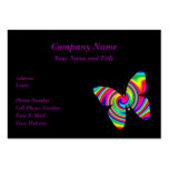 Butterfly Shaped Rainbow Twirl Business Card Template