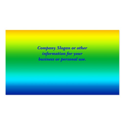 Butterfly Shaped Rainbow Twirl Business Cards (back side)