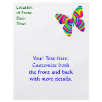 Butterfly Shaped Rainbow Twirl Custom Flyer