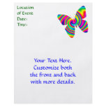 Butterfly Shaped Rainbow Twirl Custom Flyer