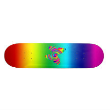 Butterfly Shaped Rainbow Twirl Skate Decks
