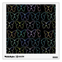 Butterfly Show : Neon Light Style Wall Graphics