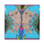 Butterfly--Side By Side Cats Fridge Magnets