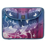 Butterfly Silhouettes on Blue and Purple Sleeve For MacBooks