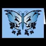 Butterfly Skull - Blue cards