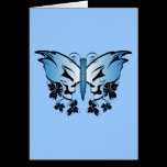 Butterfly Skull - Blue cards