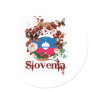 Butterfly Slovenia Round Sticker