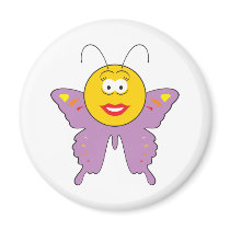 Butterfly Smiley Face magnets by doonidesigns Butterfly Smiley Face magnets