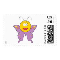 Butterfly Smiley Face postage by doonidesigns Butterfly Smiley Face postage