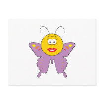 Butterfly Smiley Face postcards by doonidesigns Butterfly Smiley Face postcards
