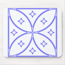Butterfly Stars Blue Mouse Pads
