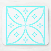 Butterfly Stars Cyan Mousepads