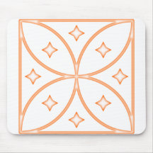 Butterfly Stars Orange Mouse Pads