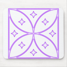 Butterfly Stars Purple Mouse Pads