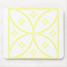 Butterfly Stars Yellow Mousepad