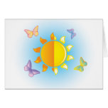 Butterfly Sun Greeting Card