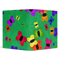 Butterfly Swarm 3 Ring Binders