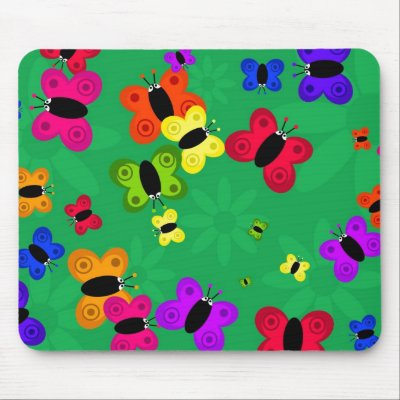 swarm of butterflies. Butterfly Swarm Mouse Pads by