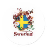 Butterfly sweden sticker