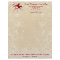 Butterfly Swirl Letterhead by cutencomfy Butterfly Swirl Letterhead