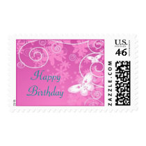 Butterfly swirl postage