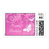 Butterfly swirl postage