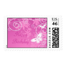 Butterfly swirl postage