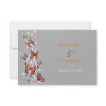 Butterfly & Swirls RSVP Wedding Announcement