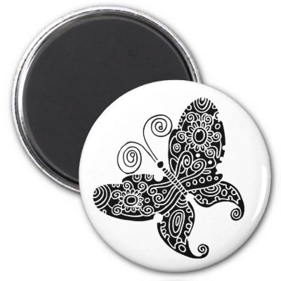 Butterfly Tattoo Magnet by