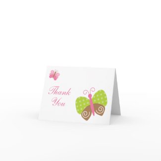 Butterfly Thank You Card card