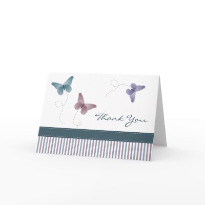 Butterfly Thank You Card by AJsGraphics