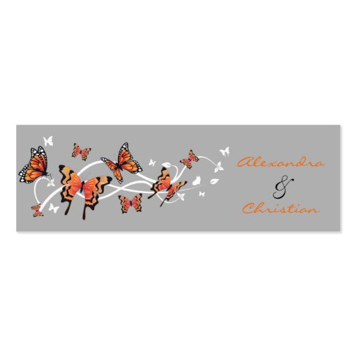 Butterfly Thank You Card Business Card (back side)