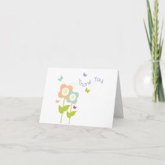 Butterfly Thank You Note Card zazzle_card