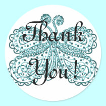Butterfly Thank You stickers