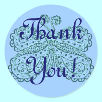 Butterfly Thank You stickers