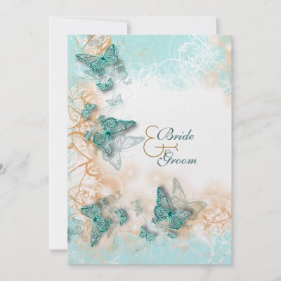 An elegant butterfly wedding theme invitation with customizable templates 