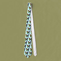 Butterfly Tie Light Blue Background