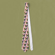 Butterfly Tie Pink Background