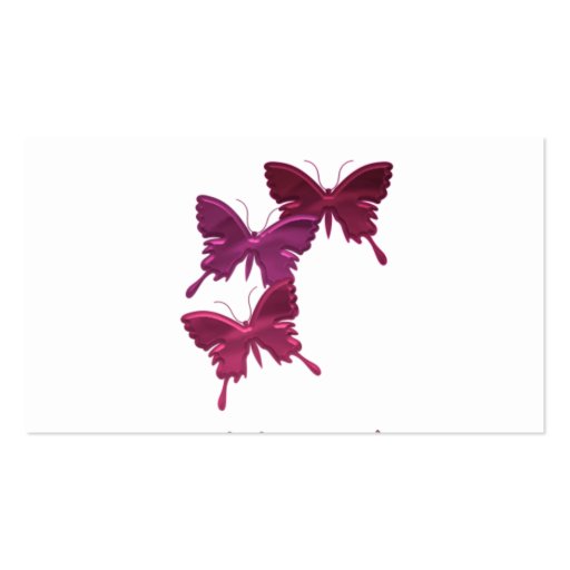 Butterfly Trio Business Card (back side)