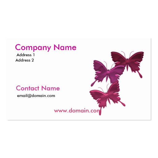 Butterfly Trio Business Card