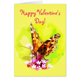 Butterfly Valentine Greeting Card