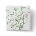Butterfly Vine Square Button