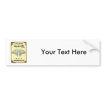 Butterfly Vintage Japanese Silk Label Bumper Stickers