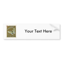 Butterfly Vintage Japanese Silk Label Bumper Stickers