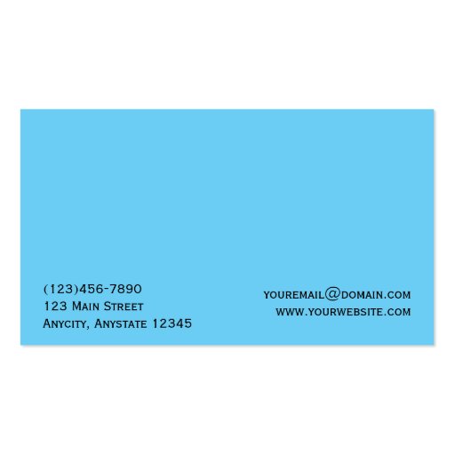 Butterfly Visions in Blue Business Card (back side)