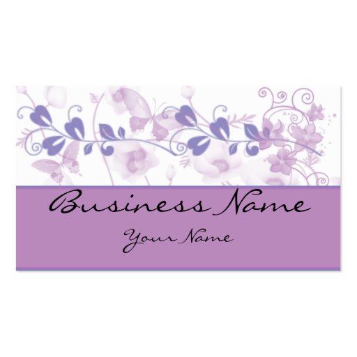 Butterfly Visions in Lilac Purple Business Card