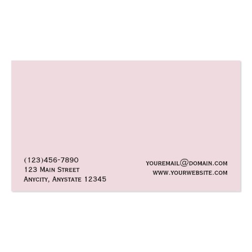 Butterfly Visions in Pink and Mauve Business Card (back side)